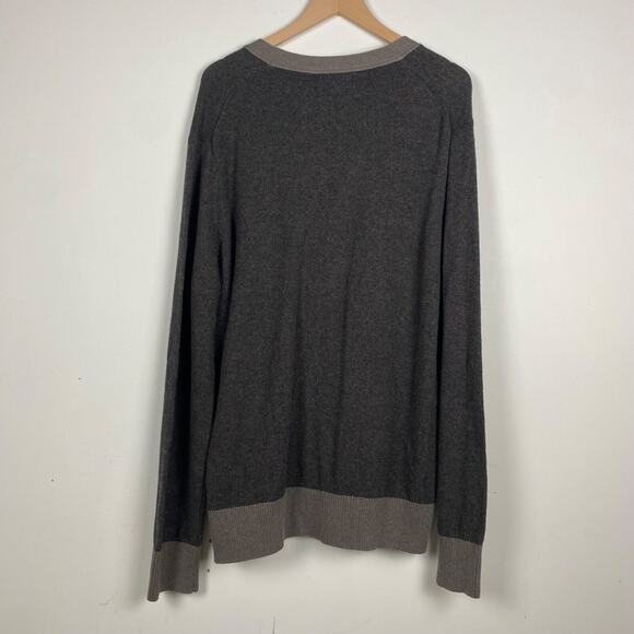 Banana Republic Mens Cardigan Size XL Wool Blend Gray Button Up Grandpa Preppy - Picture 7 of 10